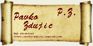 Pavko Zdujić vizit kartica